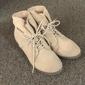 Beige booties